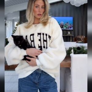 The Bar Cream Crew Neck Sweater